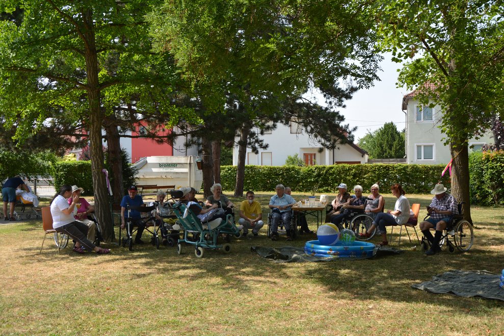 gemütlich im Schatten entspannen