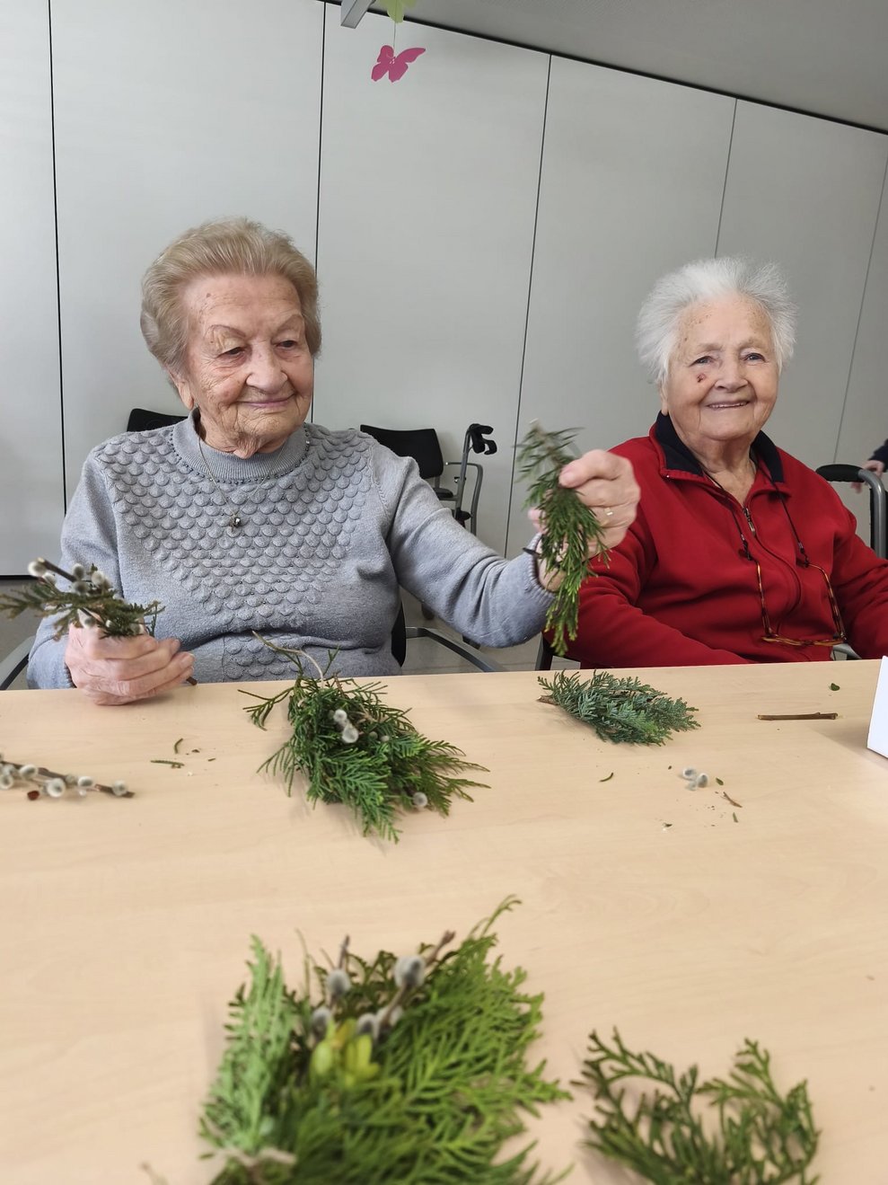 Palmbüschel wurden gebunden 